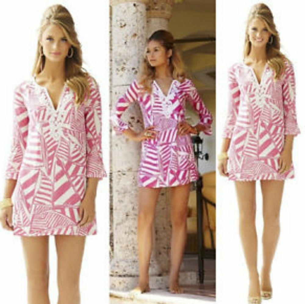 Lilly Pulitzer Pink Sailboat Print Dress XS